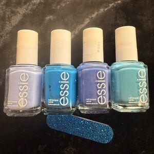 Essie Nail Polish Set Blue Teal Bundle 4 New Never Opened